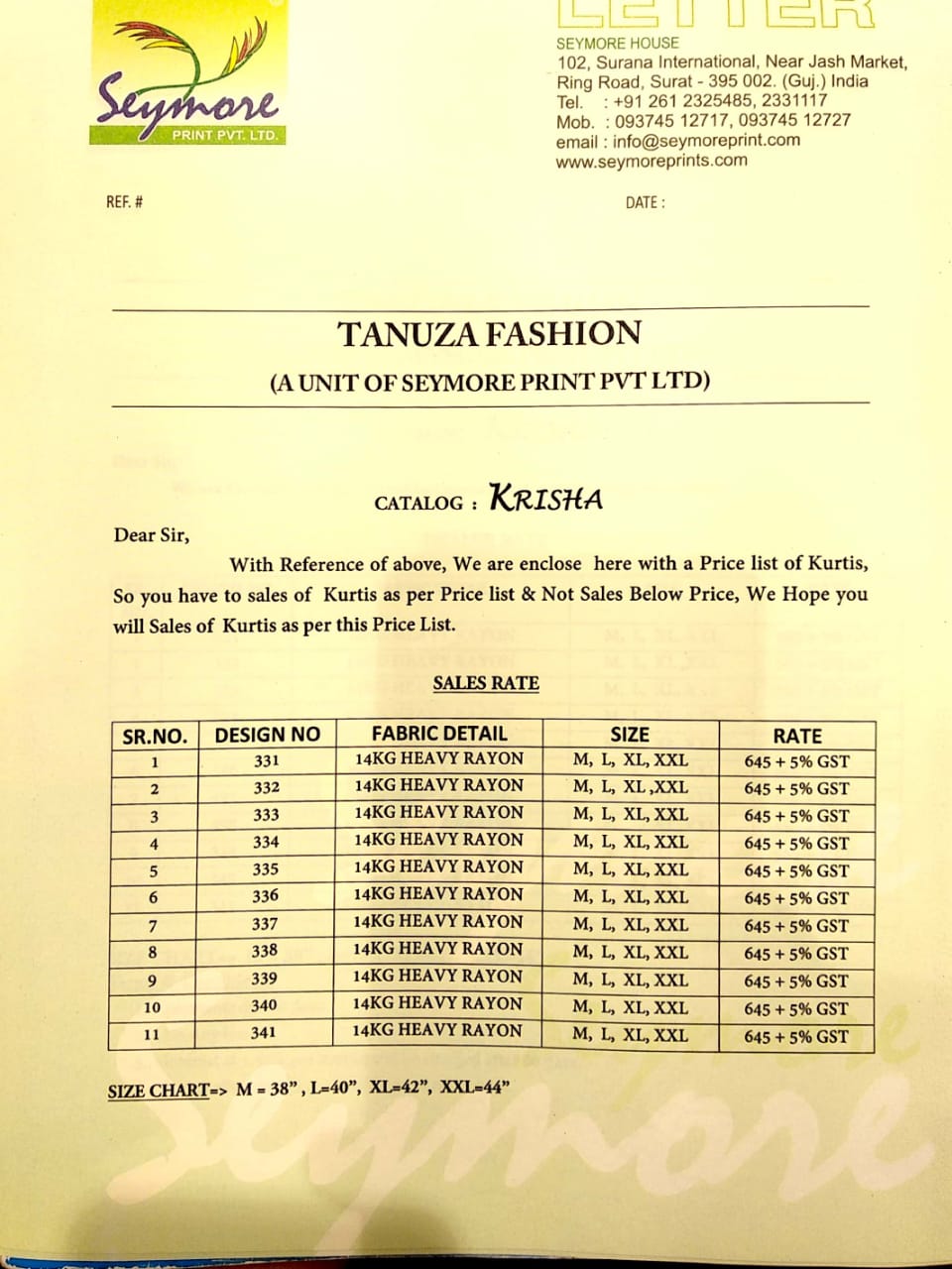 Tanuza fashion krisha casual ready to wear kurtis collection