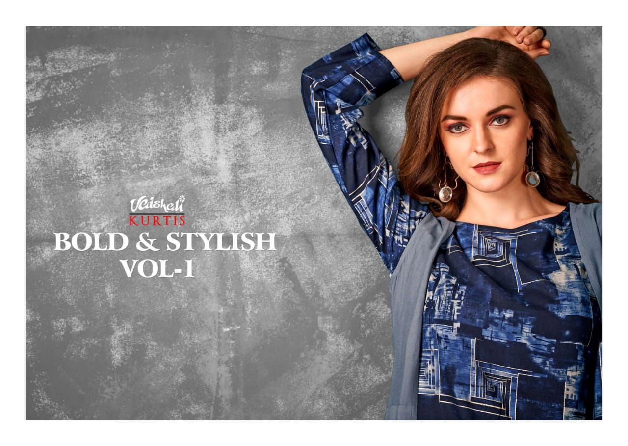 Vaishali fashion bold n stylish vol 1 casual simple look elegant kurtis concept