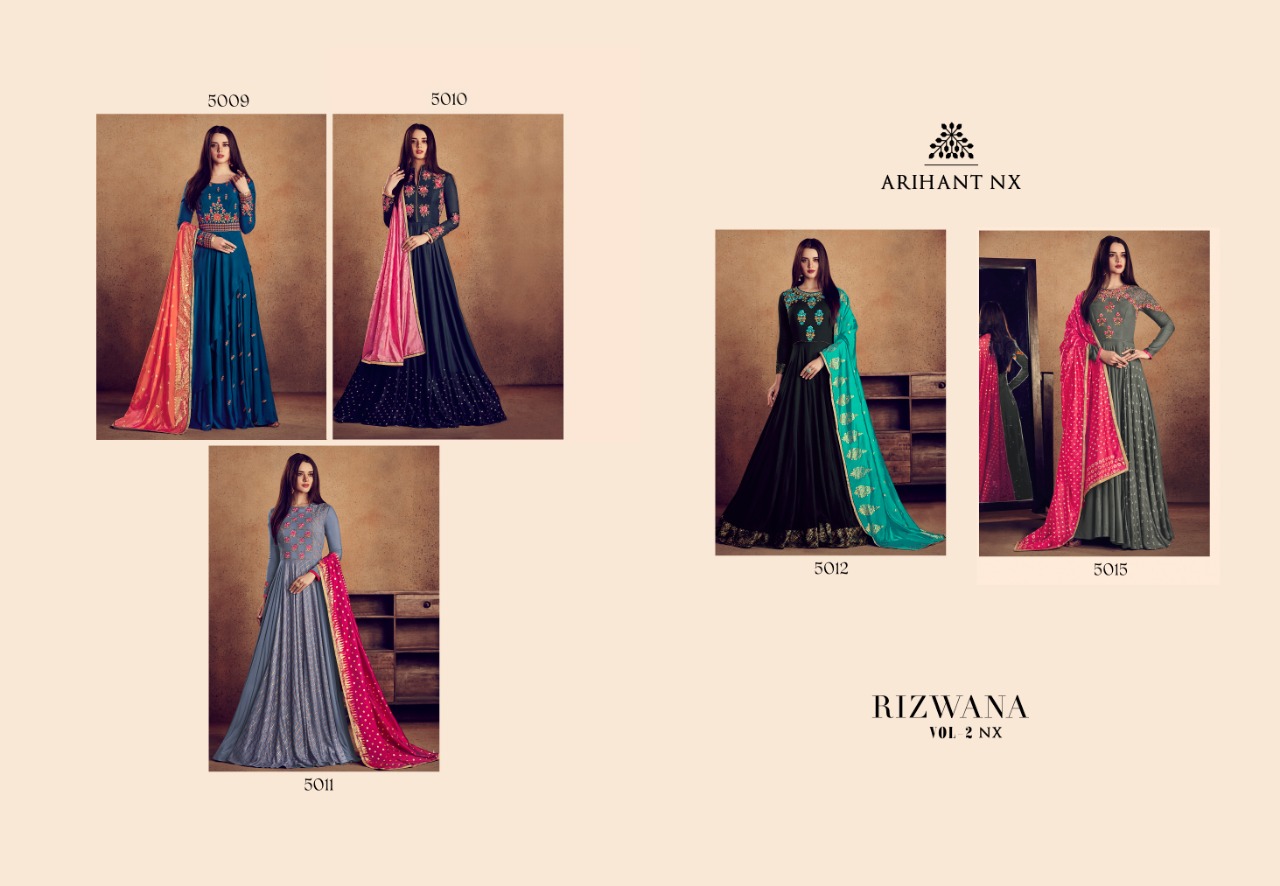 Arihant designer rizwana vol 2 NX beautiful traditional collection of salwar kameez