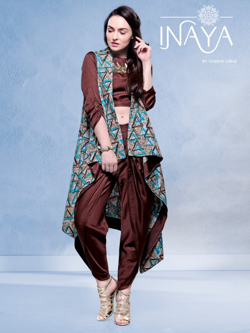 Inaya by studio launch jacket and dhoti designer party wear concept of new style jacket with dhoti