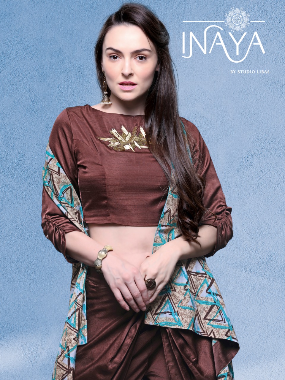 Inaya by studio launch jacket and dhoti designer party wear concept of new style jacket with dhoti