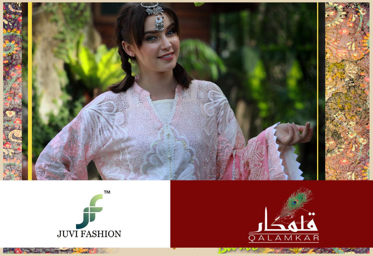 JUVI fashion Qalamkar Fancy collection of salwar kameez