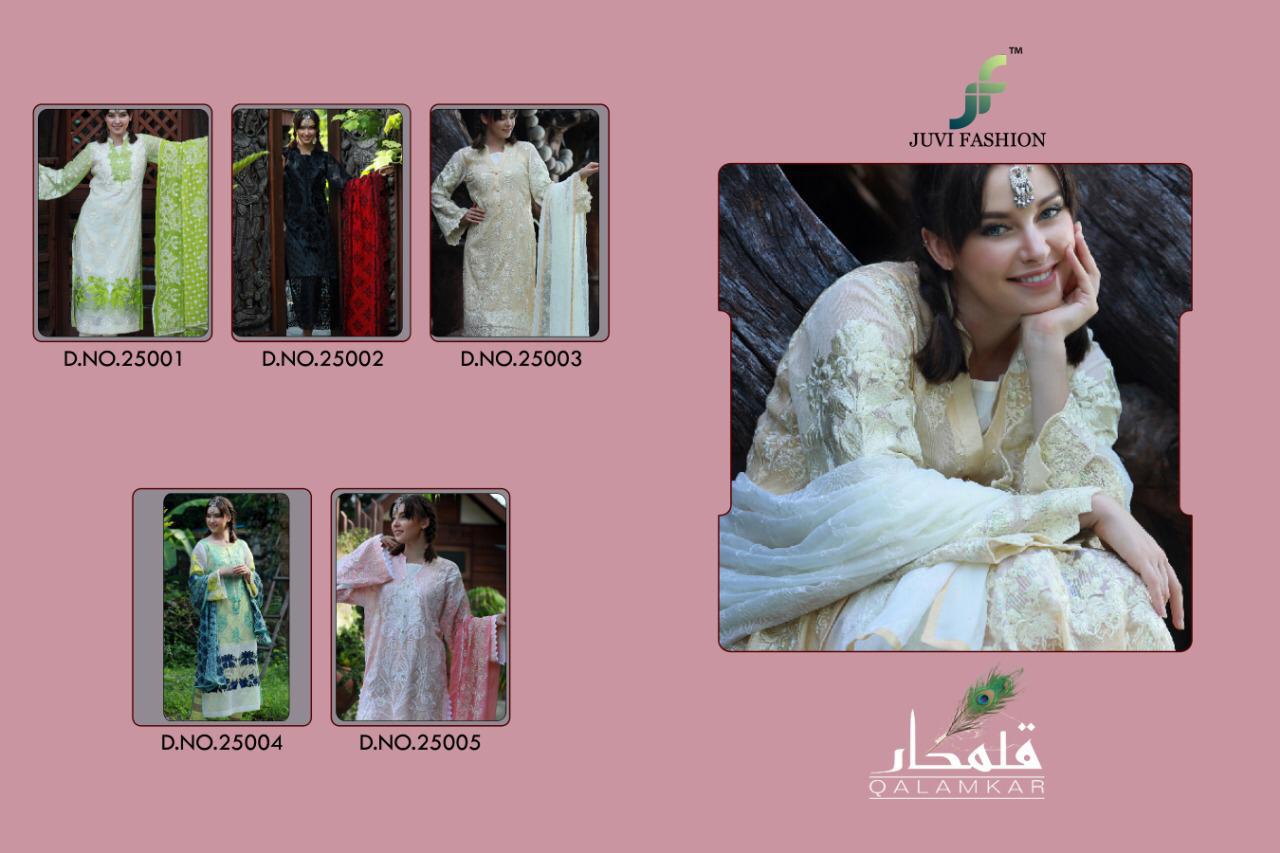 JUVI fashion Qalamkar Fancy collection of salwar kameez