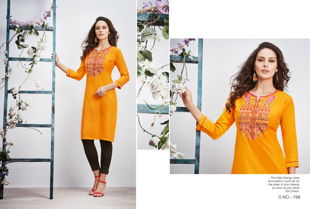 Kajree lily vol 12 daily wear straight Kurties Collection Supplier