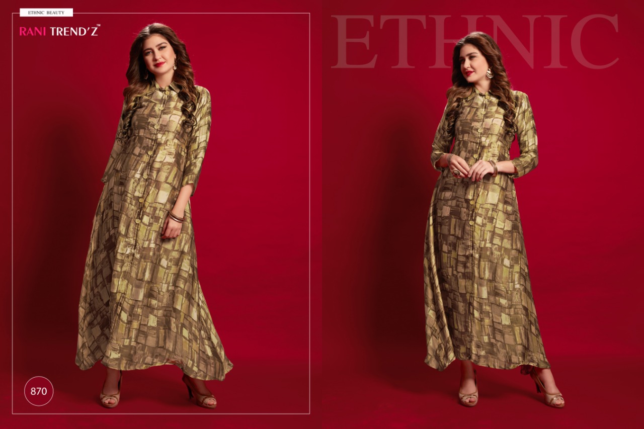 Rani trendz western E beautiful casual wear Kurtis collection