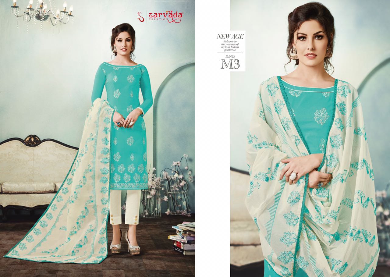 Sarvada creation mul mul causal daily wear salwar kameez collection