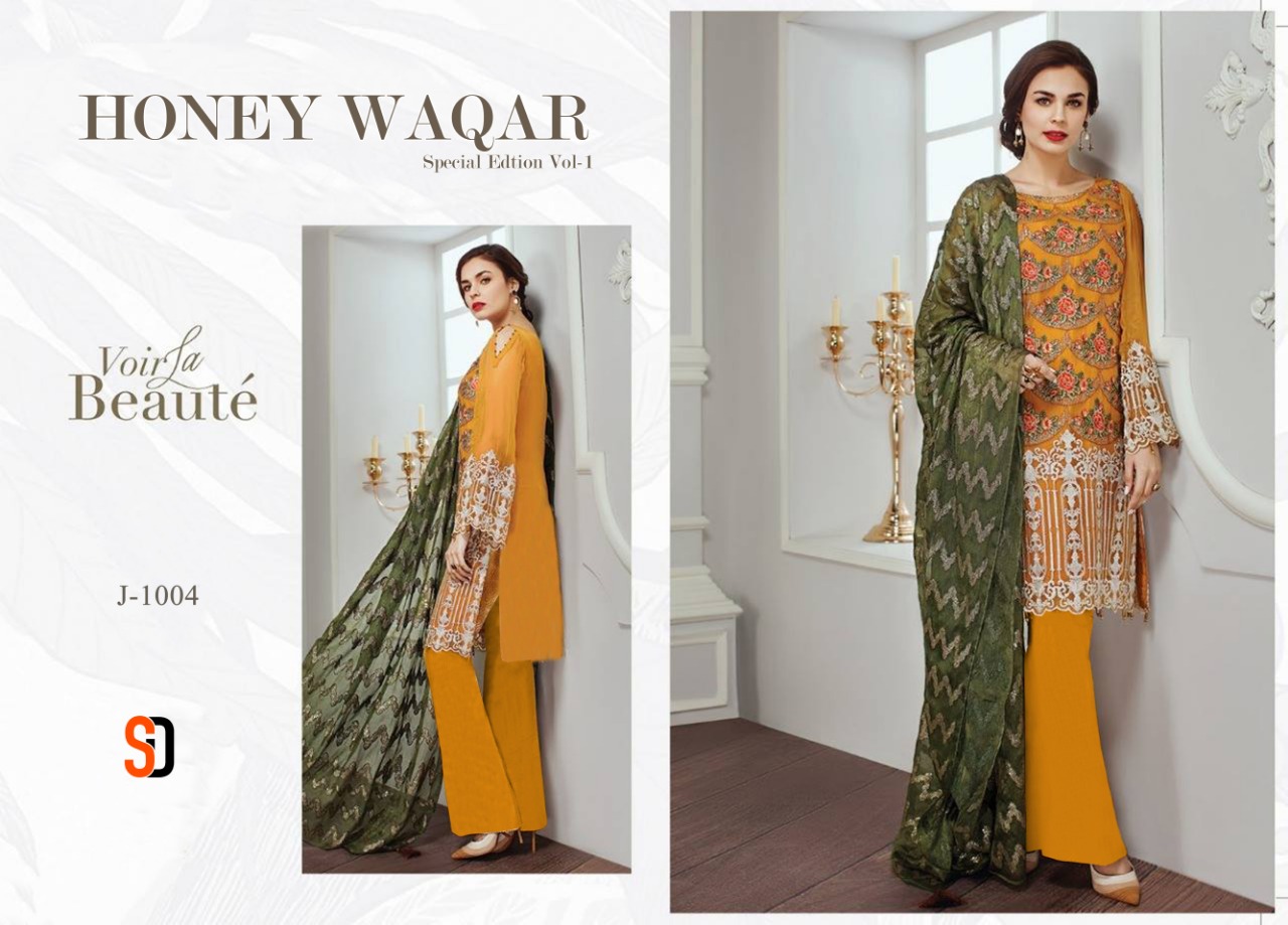 Sharaddha designer presents honey waqar special edition vol 1 beautiful collection of salwar kameez