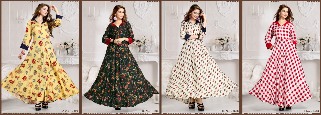 Versatile fairy tale beautiful printed long gown concept
