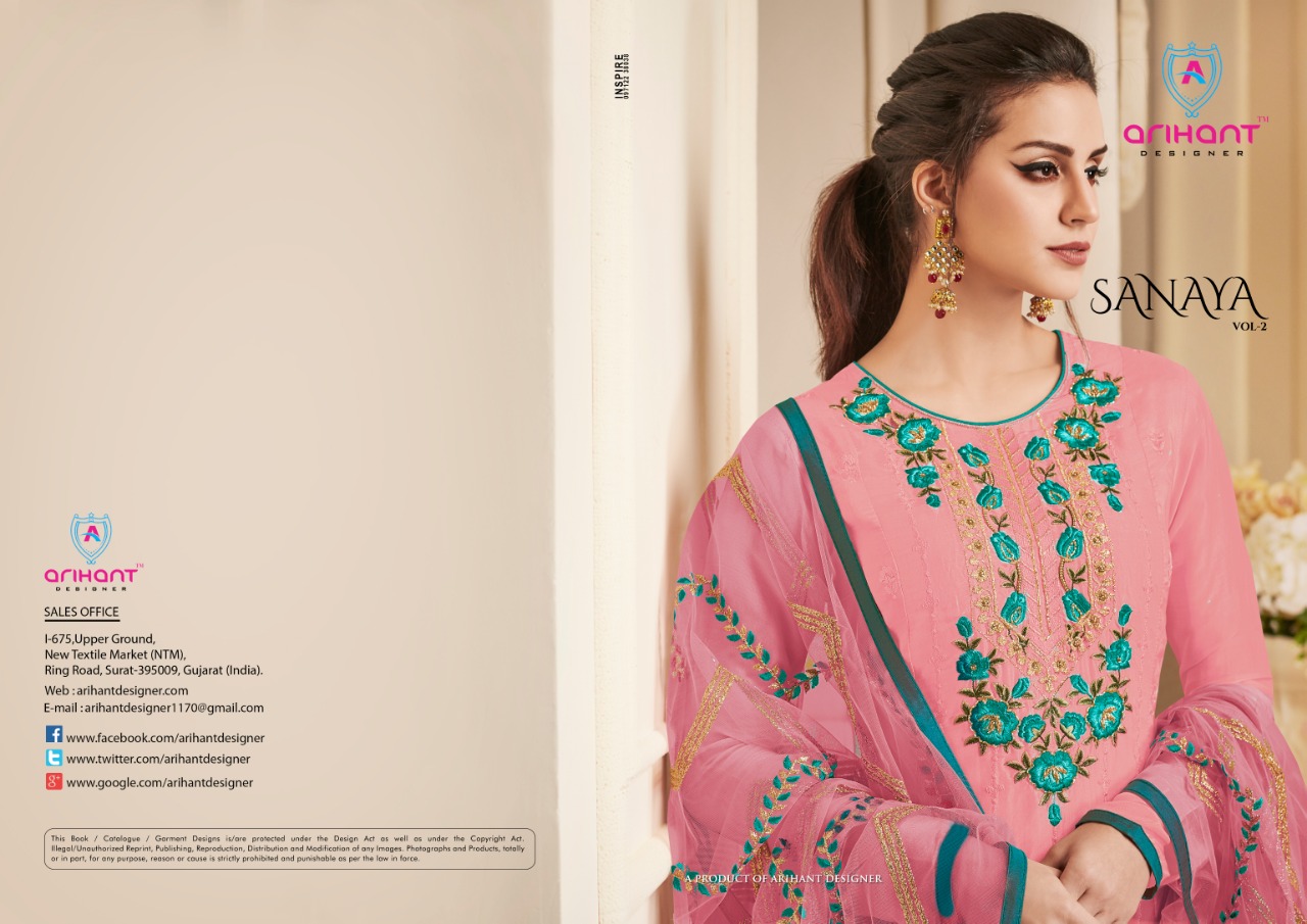 Arihant designer sanaya vol 2 beautiful collection of salwar kameez