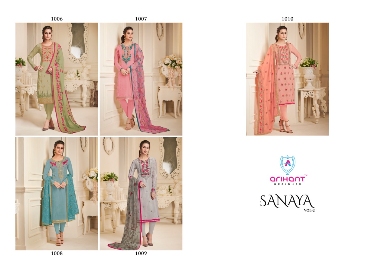 Arihant designer sanaya vol 2 beautiful collection of salwar kameez