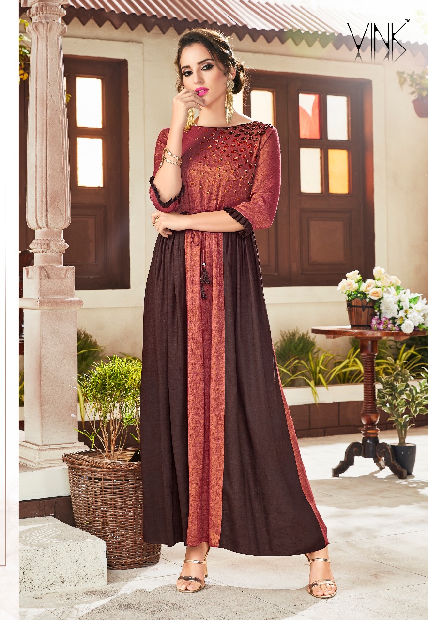 CRESCENT bY vINK presents Stylish party wear gown style kurtis concept