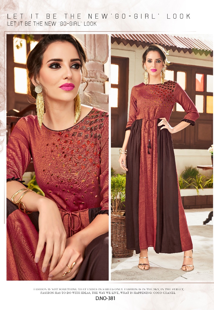 CRESCENT bY vINK presents Stylish party wear gown style kurtis concept