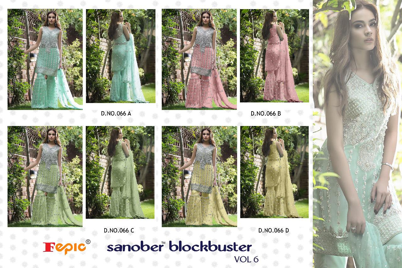 FEPIC presenrs sanober blockbuster vol 6 beautiful fancy collection of salwar kameez