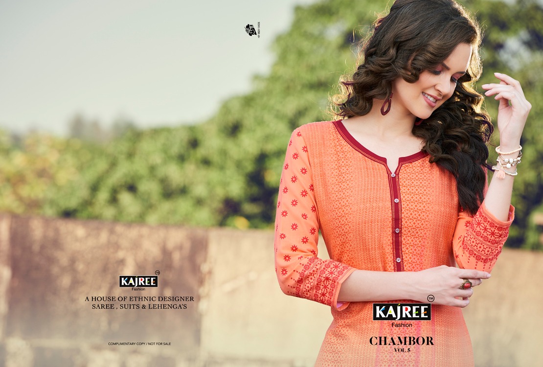 Kajree fashion chambor vol 5 simple casual collection of kurtis