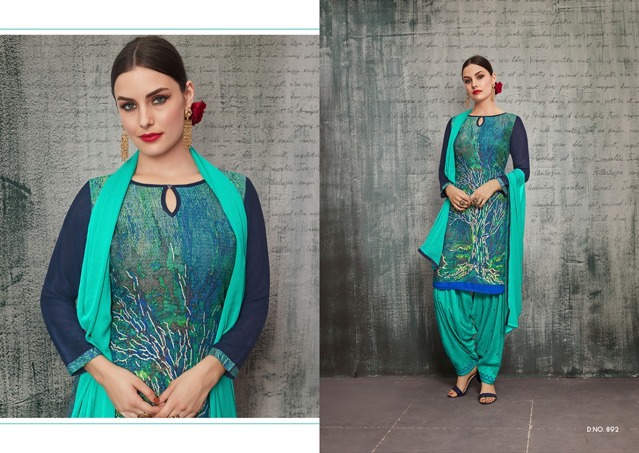 Kajree fashion royal by patiyala Vol 4 simple casual salwar kameez collection
