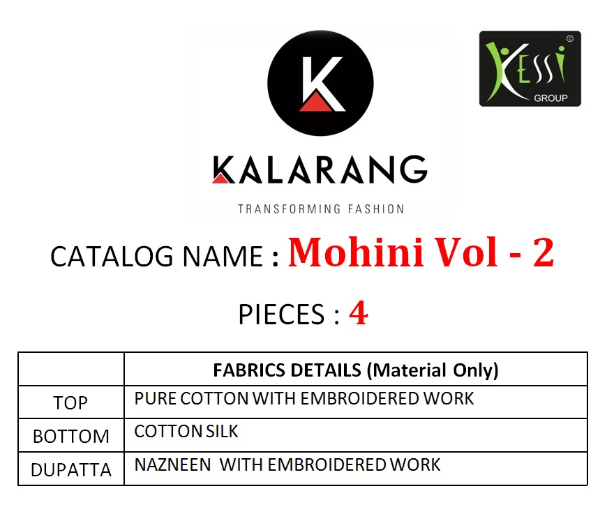 Kalarang creation mohini vol 2 casual Wear salwar kameez collection