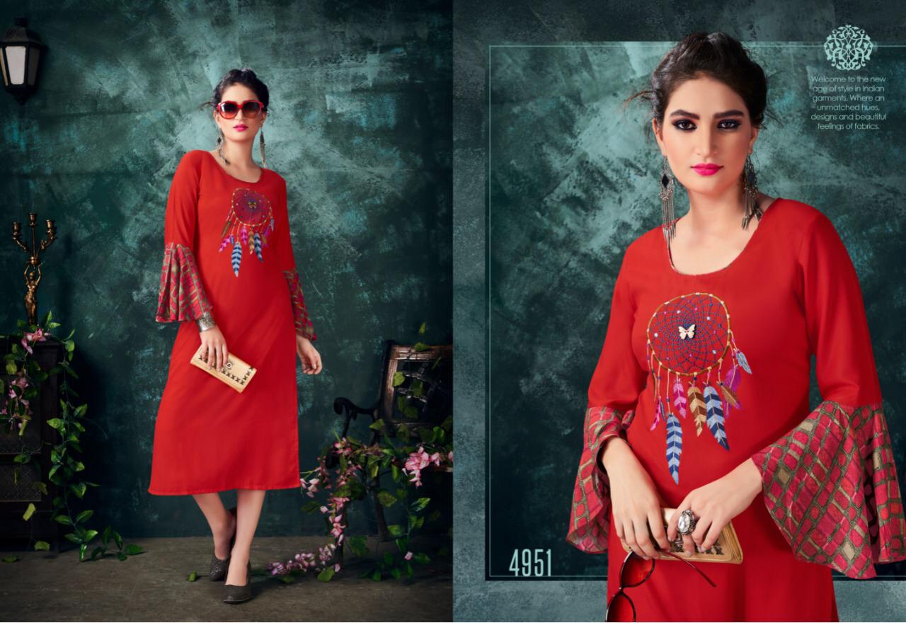 Krishriyaa fashion senses simple casual trendy look kurtis concept