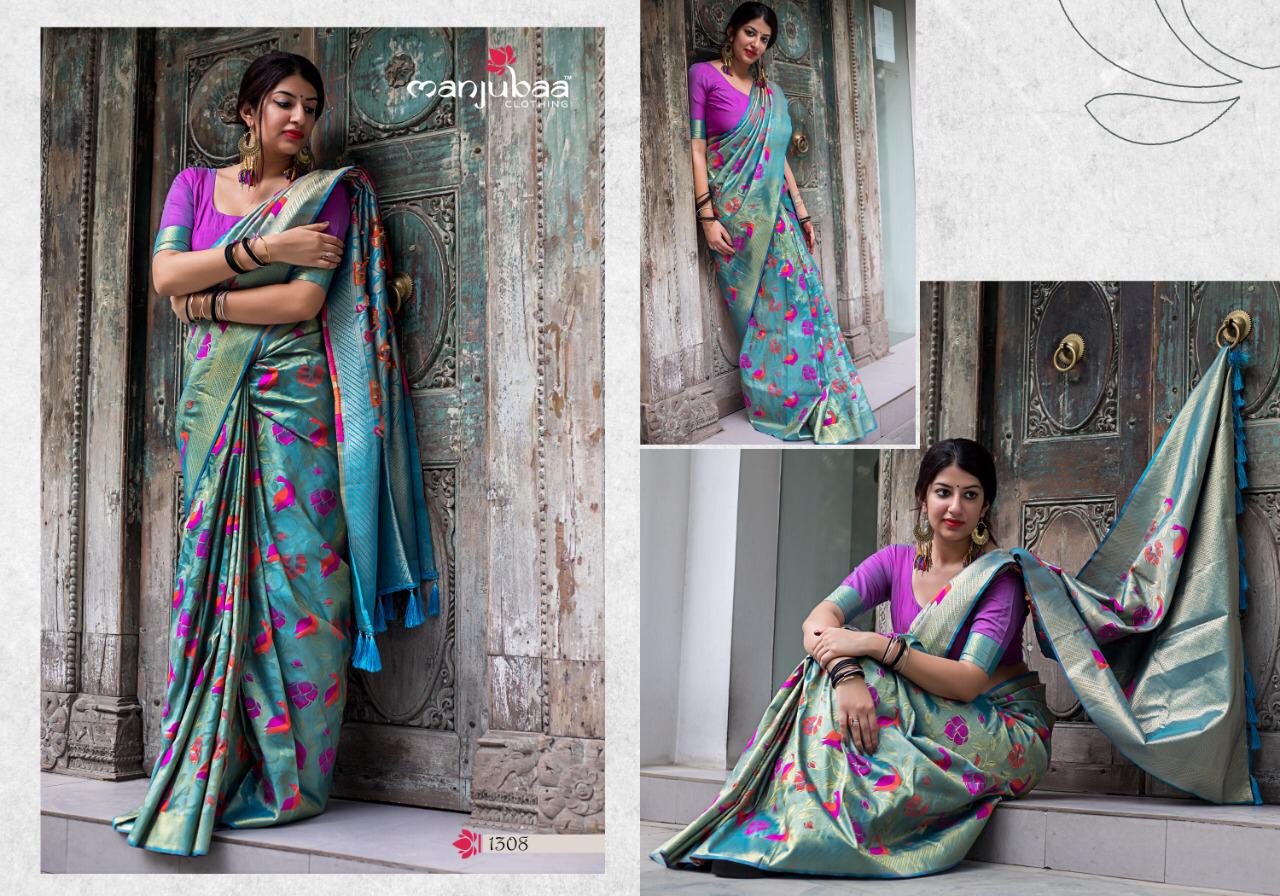 Manjubaa clothing Presents moukthika silk beautiful rich look trendy collection of sarees