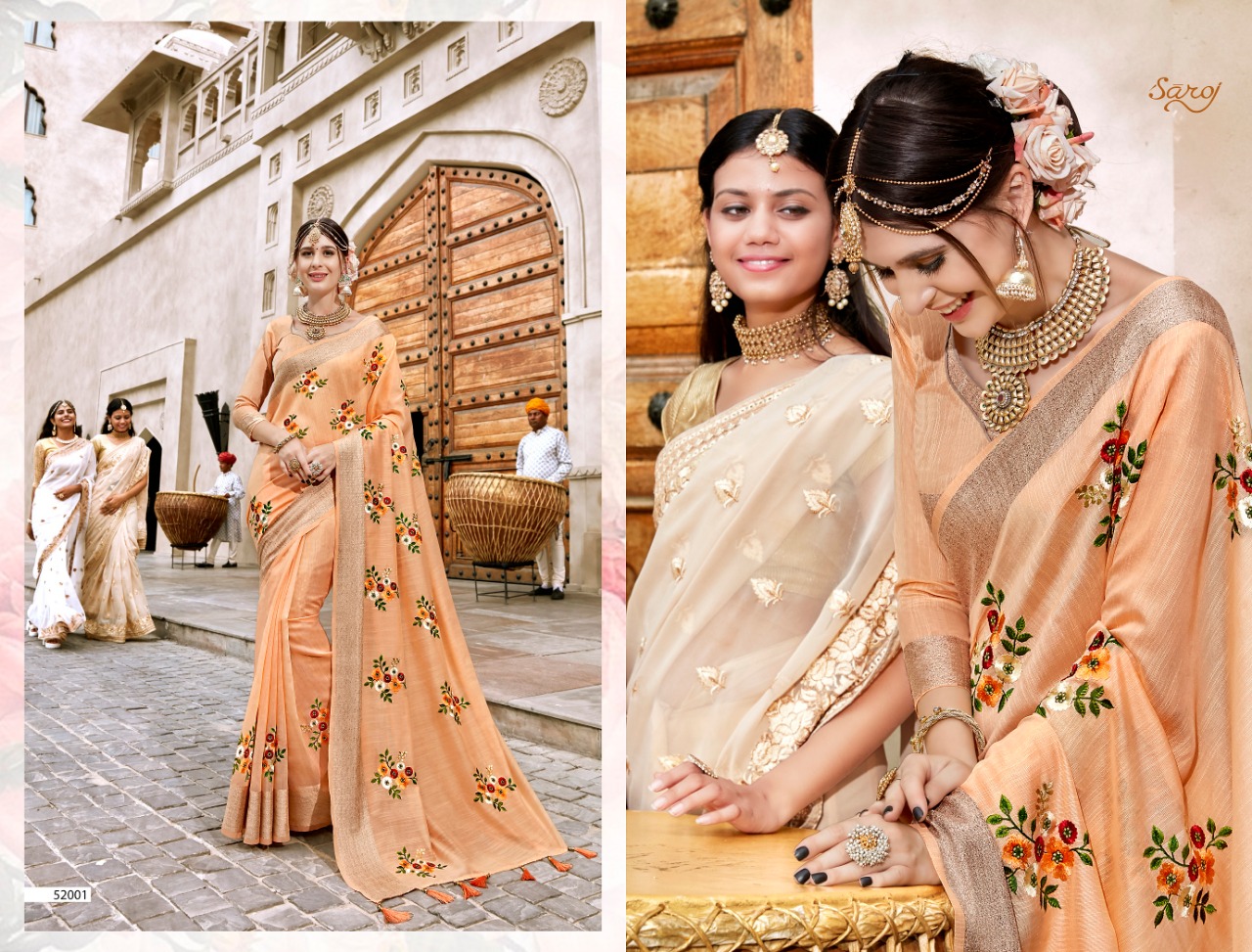 Mehbooba by saroj Simple stylish rich look linen sarees concept