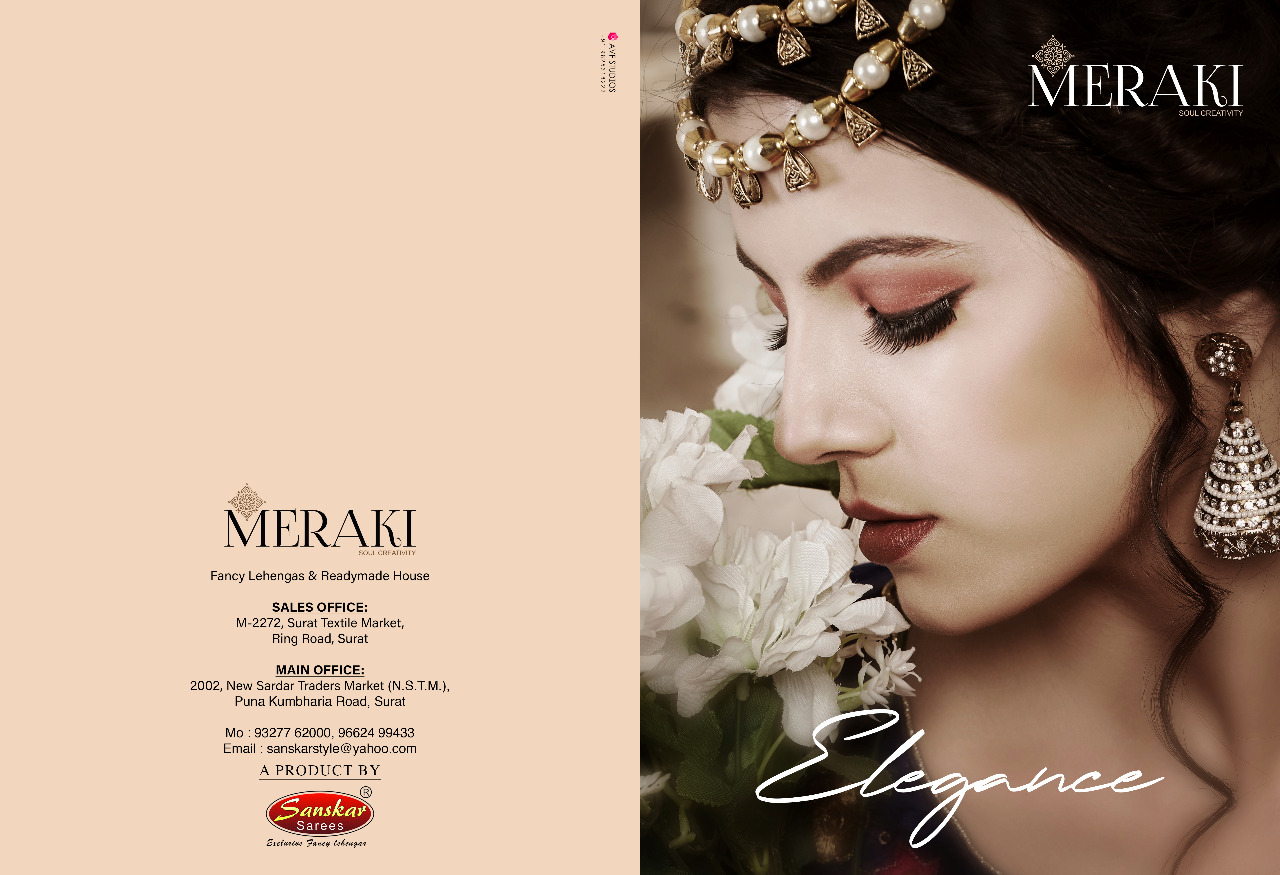 Meraki elegance Stylish crop top with lehenga concept