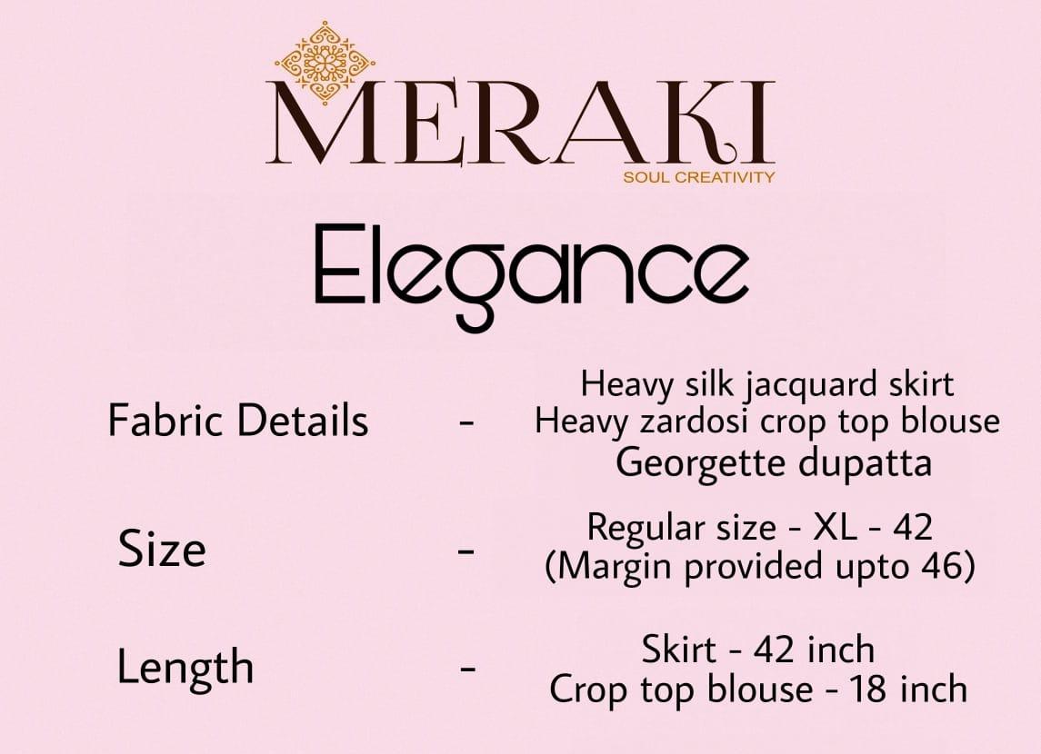 Meraki elegance Stylish crop top with lehenga concept