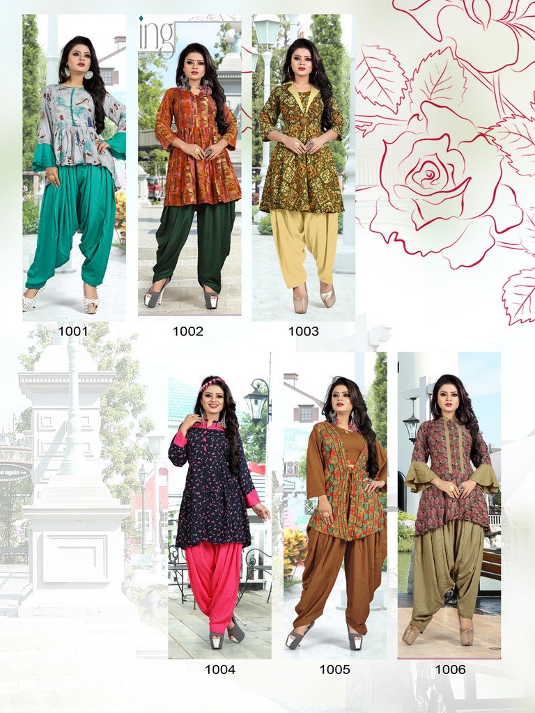 Radhe fashion presenting kudiya vol 1 fancy collection of kurti with patiyala concept