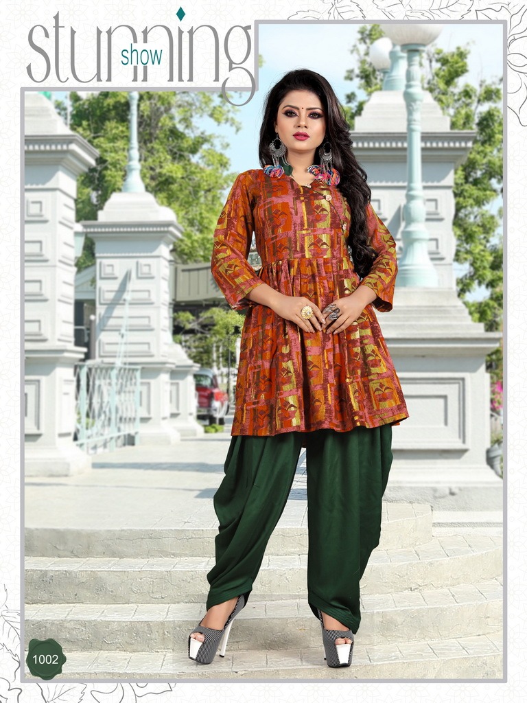 Radhe fashion presenting kudiya vol 1 fancy collection of kurti with patiyala concept