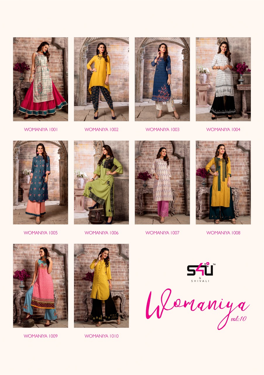S4U launch womaniya vol 10 fancy trendy look kurtis concept