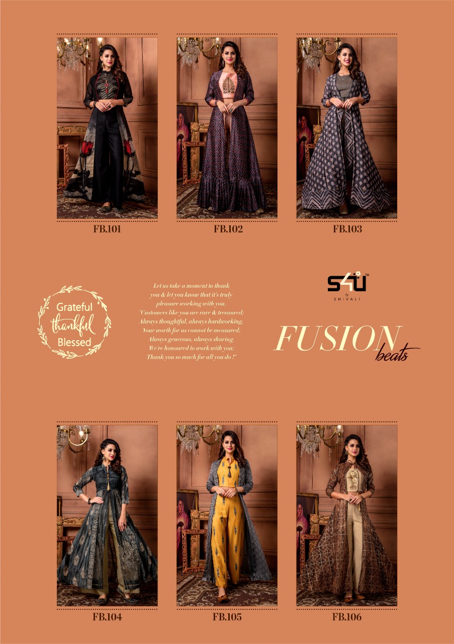 S4U Presents fusion beats stylish Party wear Kurtis concept