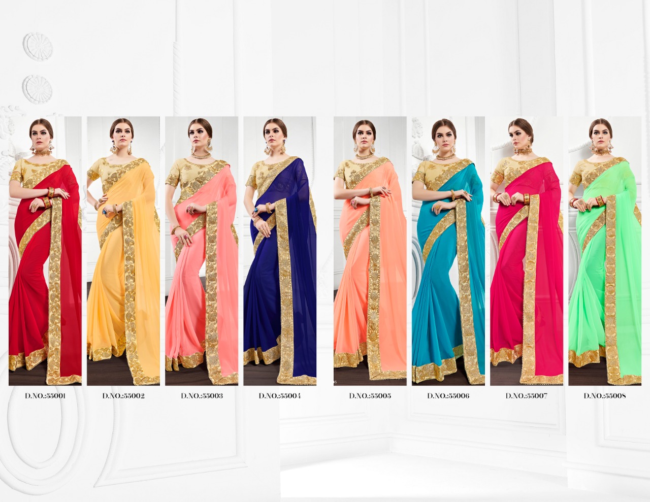 Saroj presenting indian fashion 2 beautiful Heavy party wear collection of sarees