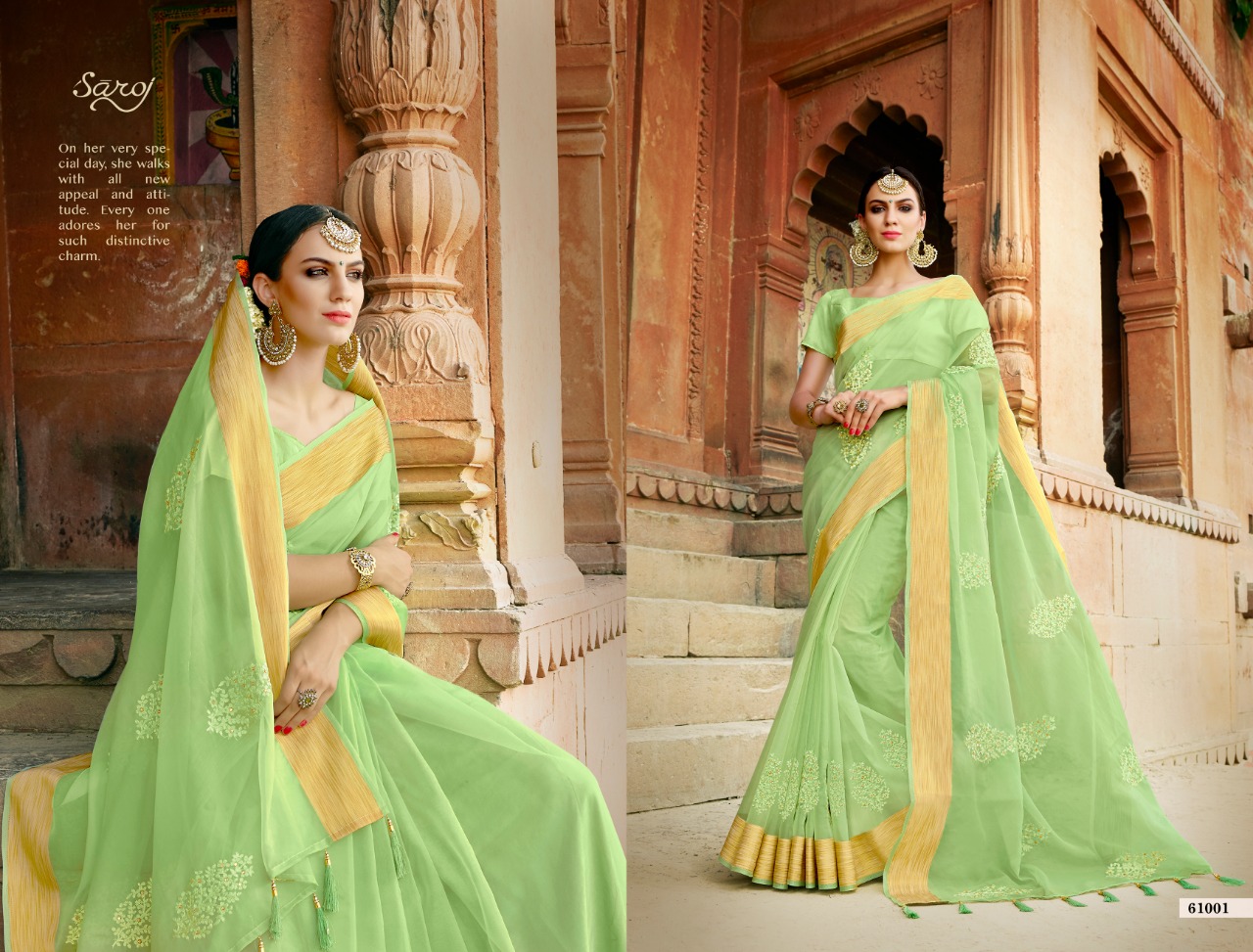 Saroj presents najiya exclusive party wear collection of sarees