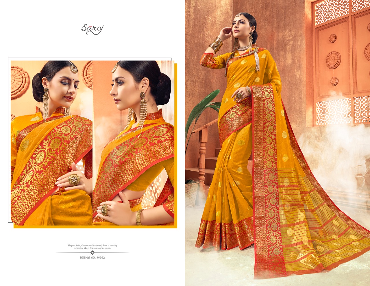 Saroj presents priyanka beautiful rich look sarees concept