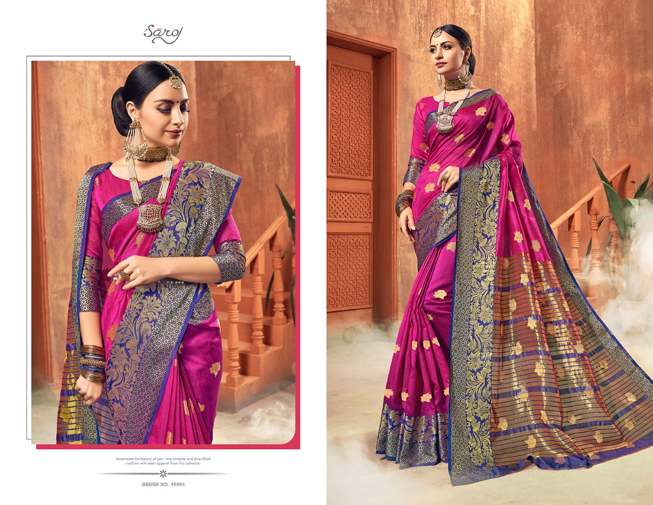 Saroj presents priyanka beautiful rich look sarees concept