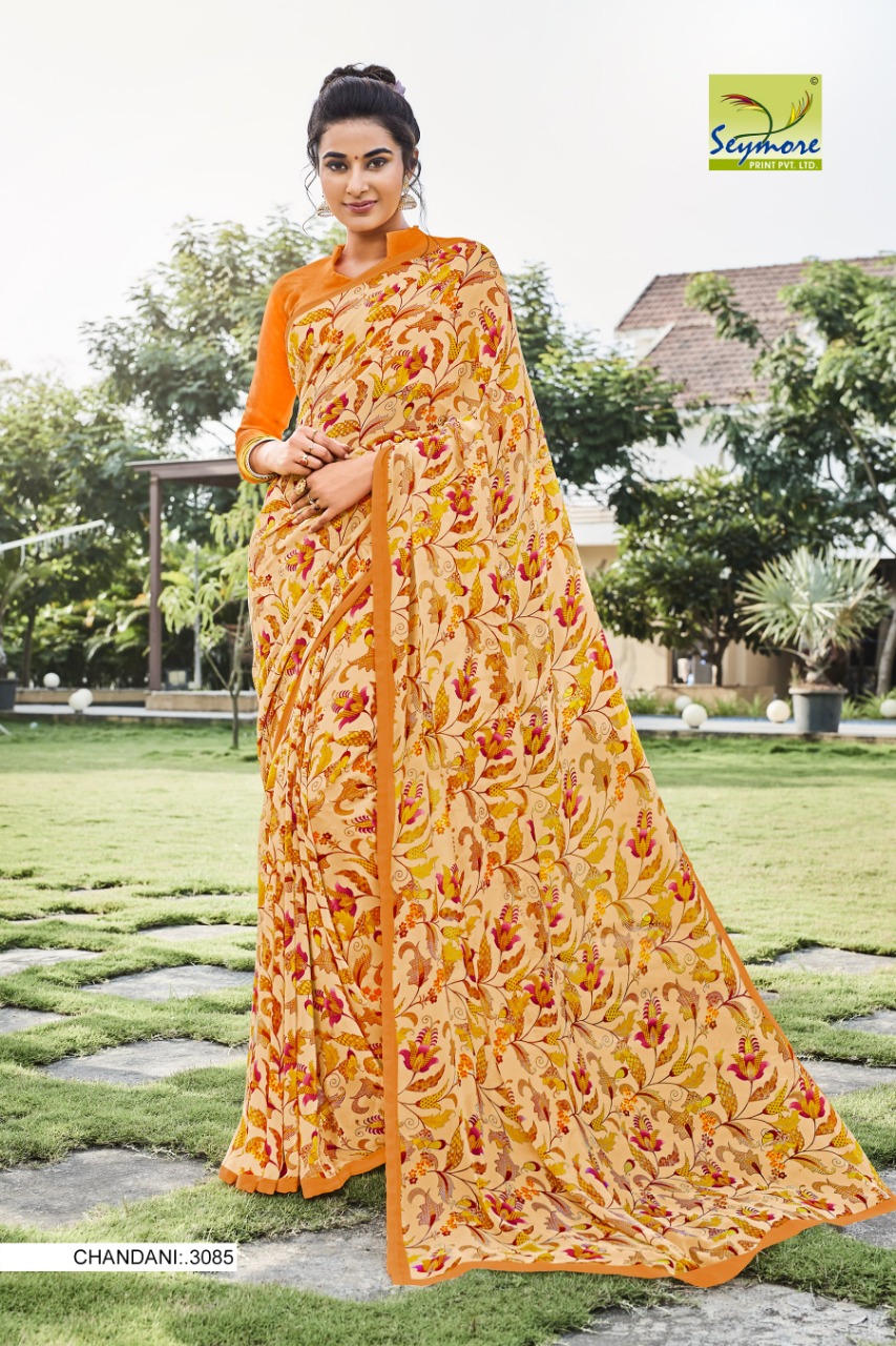 Seymore chandni 5 exclusive casual printed sarees collection