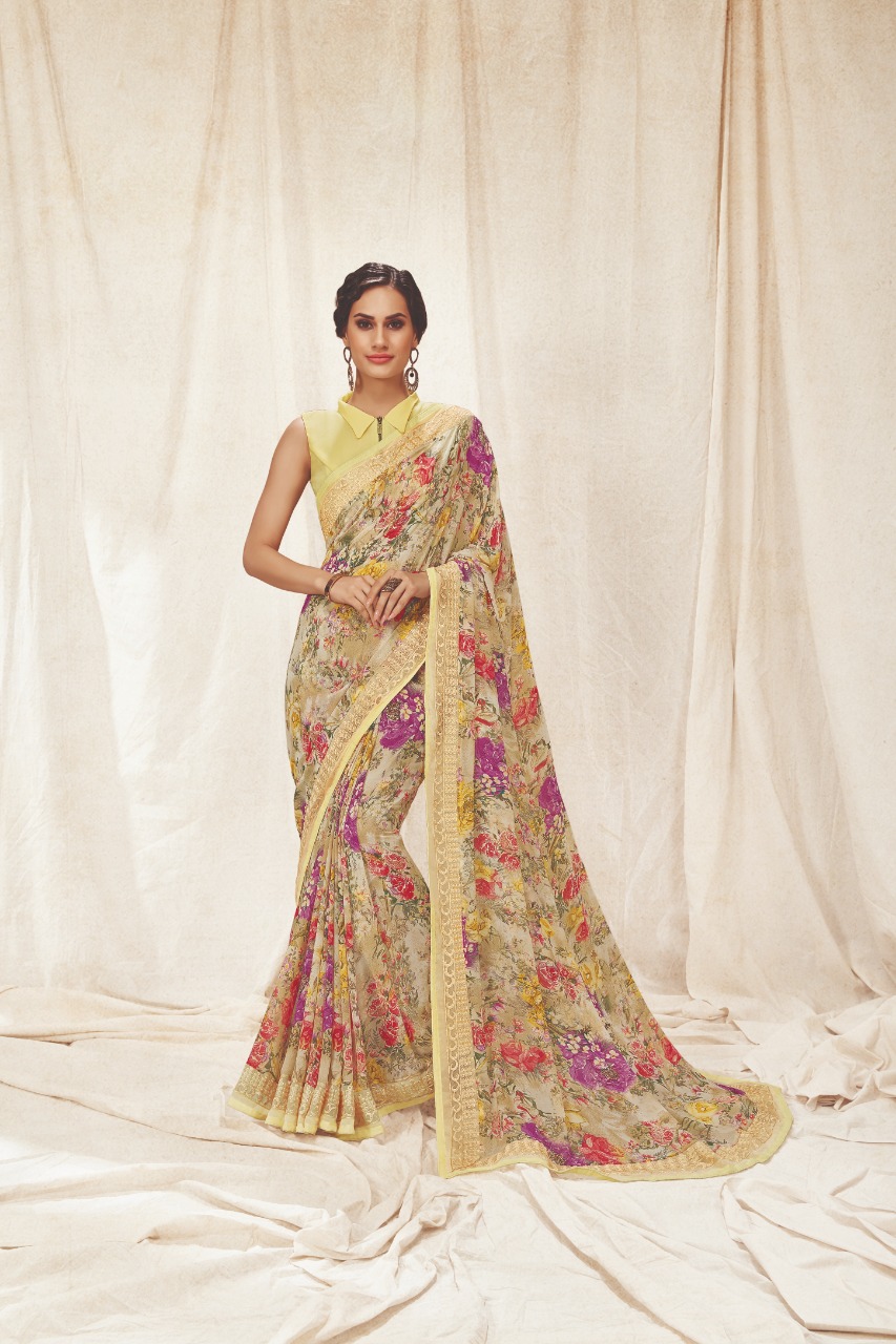 Shangrila kaamini vol 7 exclusive digital floral printed sarees collection