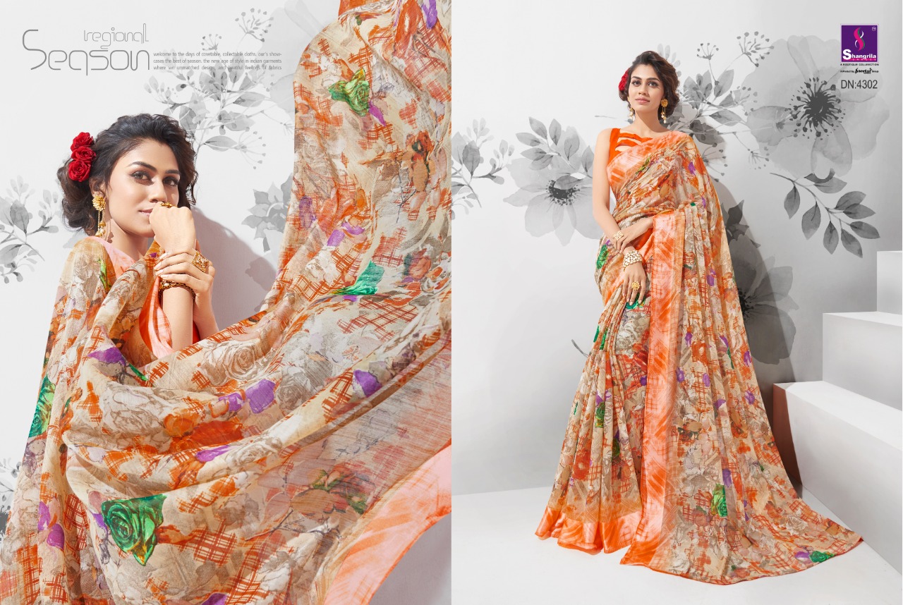 Shangrila presenting kanchana cotton vol 10 casual printed collection of sarees