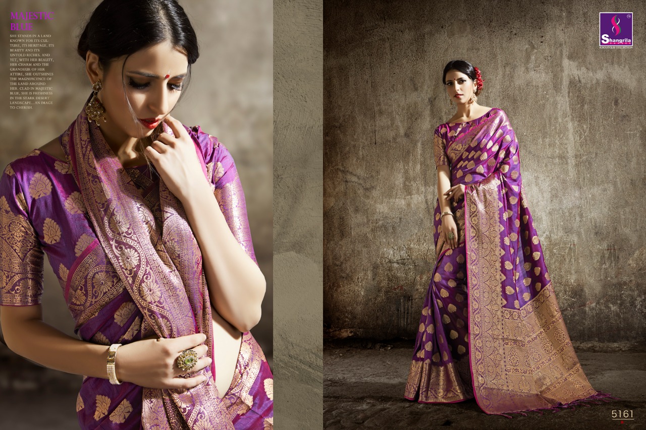 Shangrila presenting vasansi silk beautiful rich look trendy collection of sarees