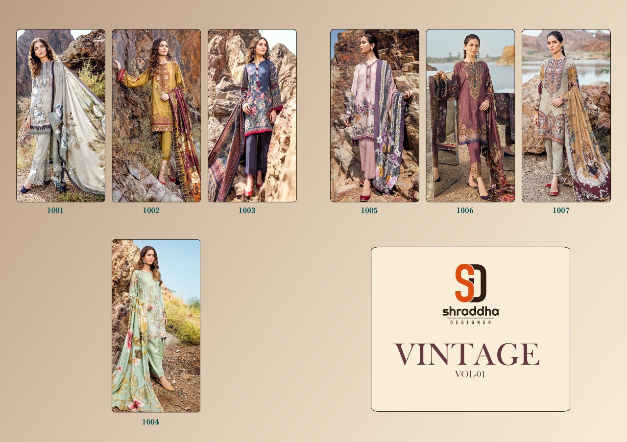 Sharaddha designer vintage vol 1 Exclusive fancy collection of salwar kameez