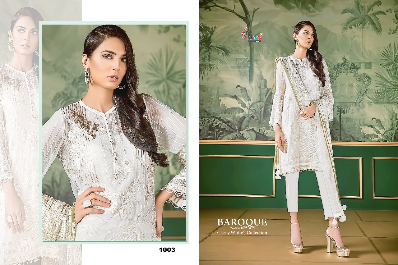 Shree fabs baroque classy whiteu2019s collection fancy collection of salwar kameez