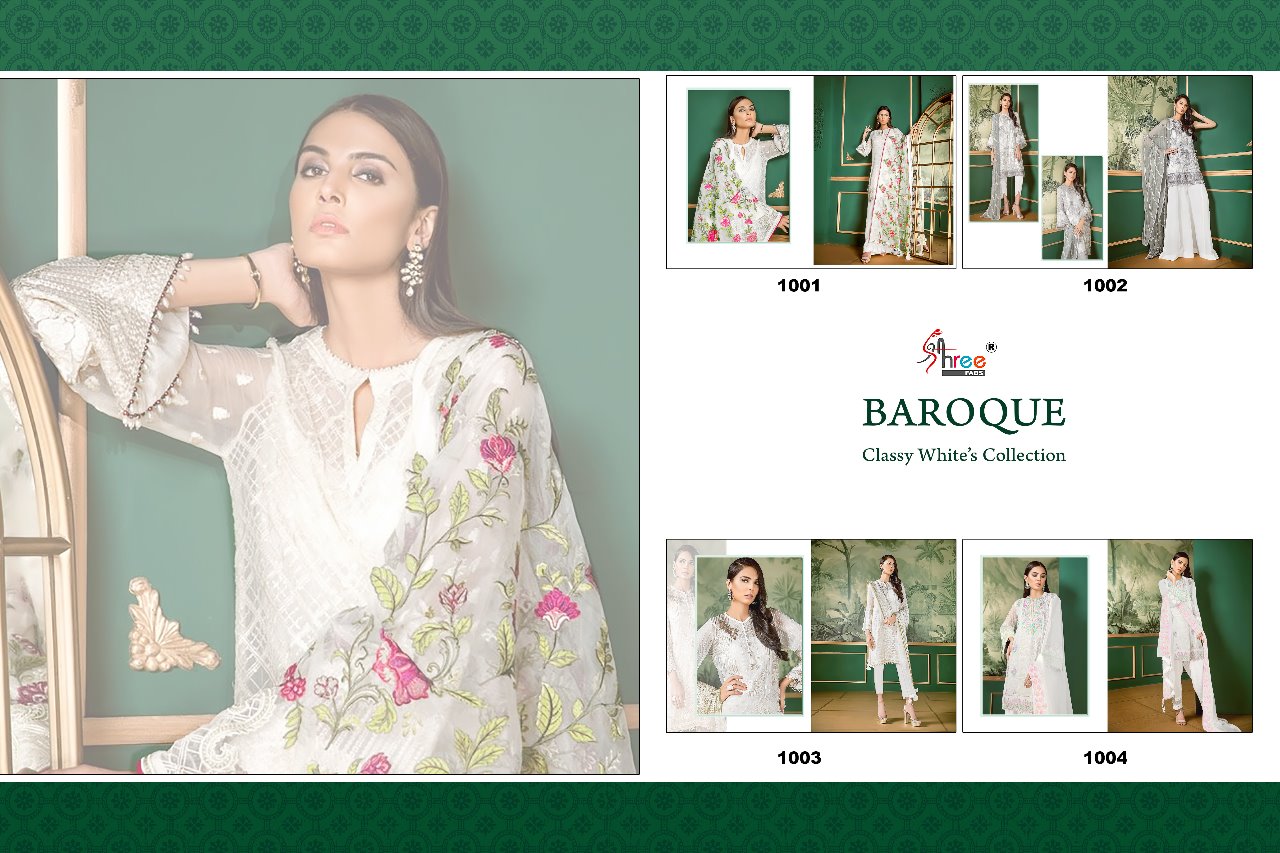 Shree fabs baroque classy whiteu2019s collection fancy collection of salwar kameez