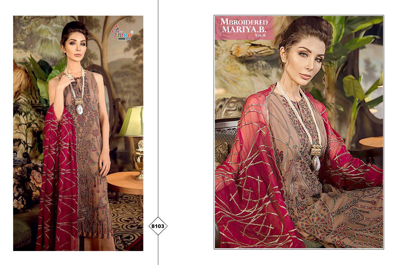 Shree fabs embroidered mariya.B vol 6 exclusive fancy collection of salwar kameez