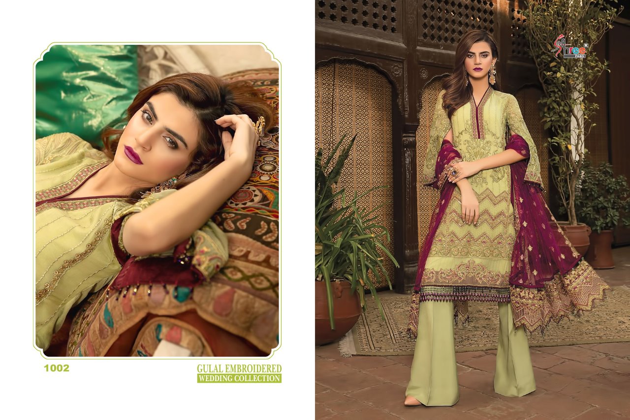 Shree fabs gulal embroidered wedding collection of fancy salwar kameez concept