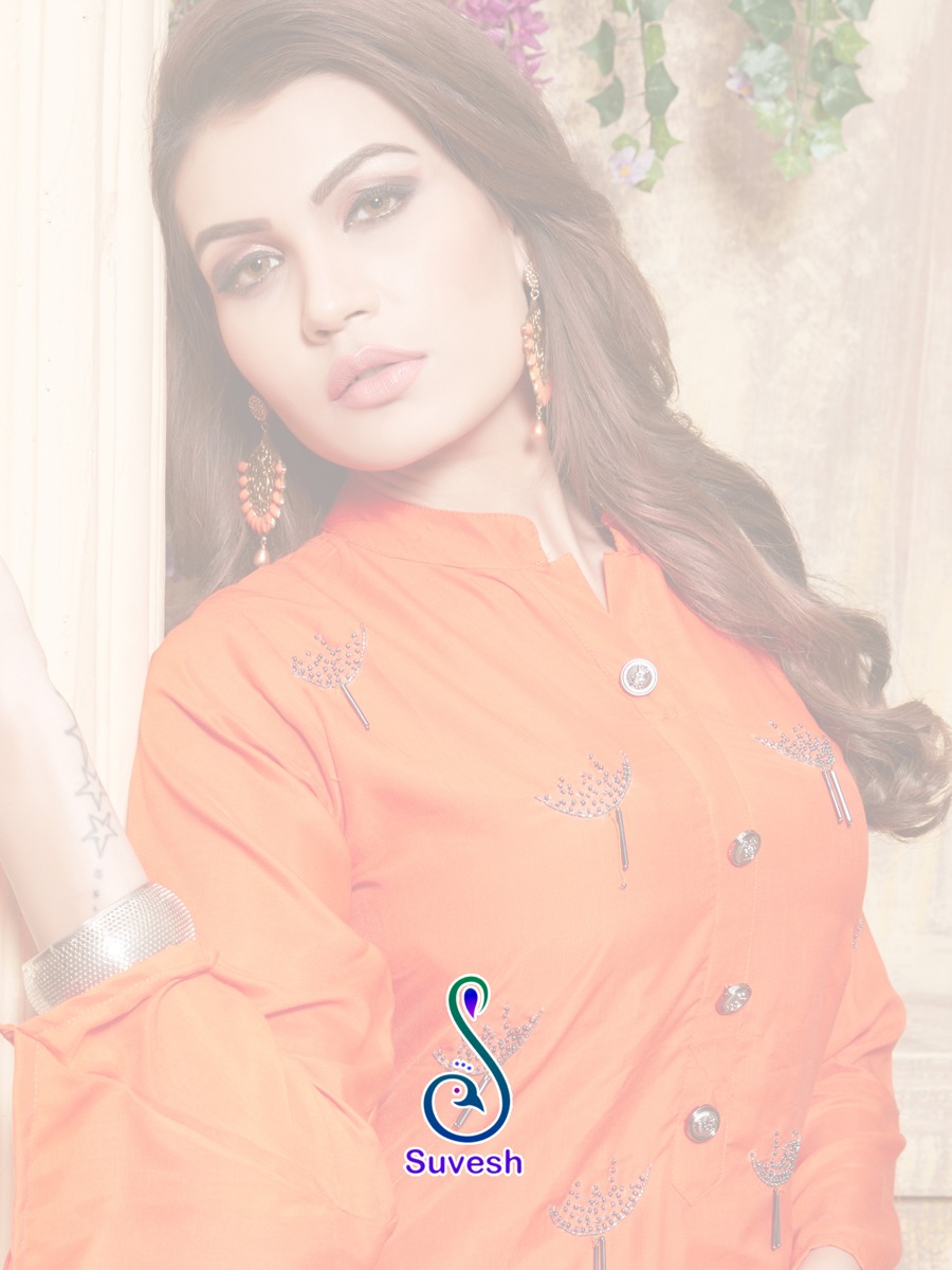 Suvesh nazam exclusive party wear gowns style long kurtis collection