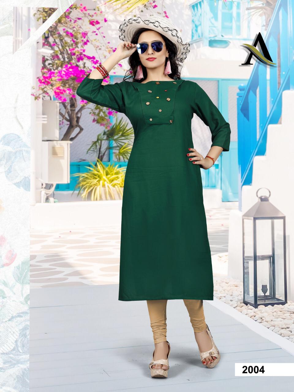 Aayna aayna vol 2 beautiful colour daily Wear fancy Kurties Collection