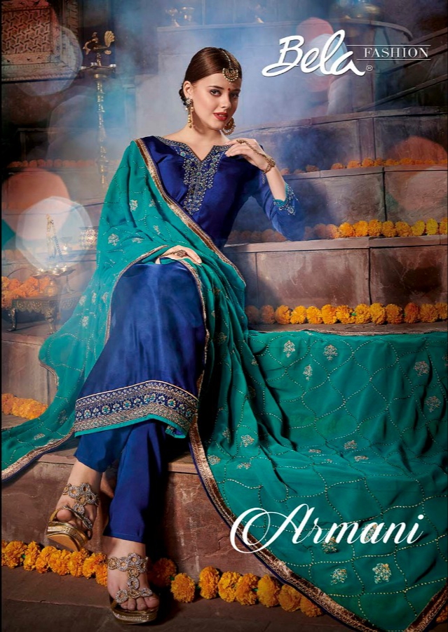 Bela fashion armani colourful party wear Salwar Kameez Collection at Wholesale Rate