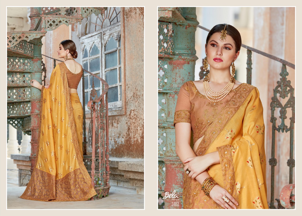 Bela sparkle traditional Wear Colourful saree party wear collection