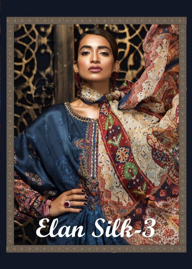Deepsy suits elan silk 3 colourful designer fancy suits festive wear collection at Wholesale price