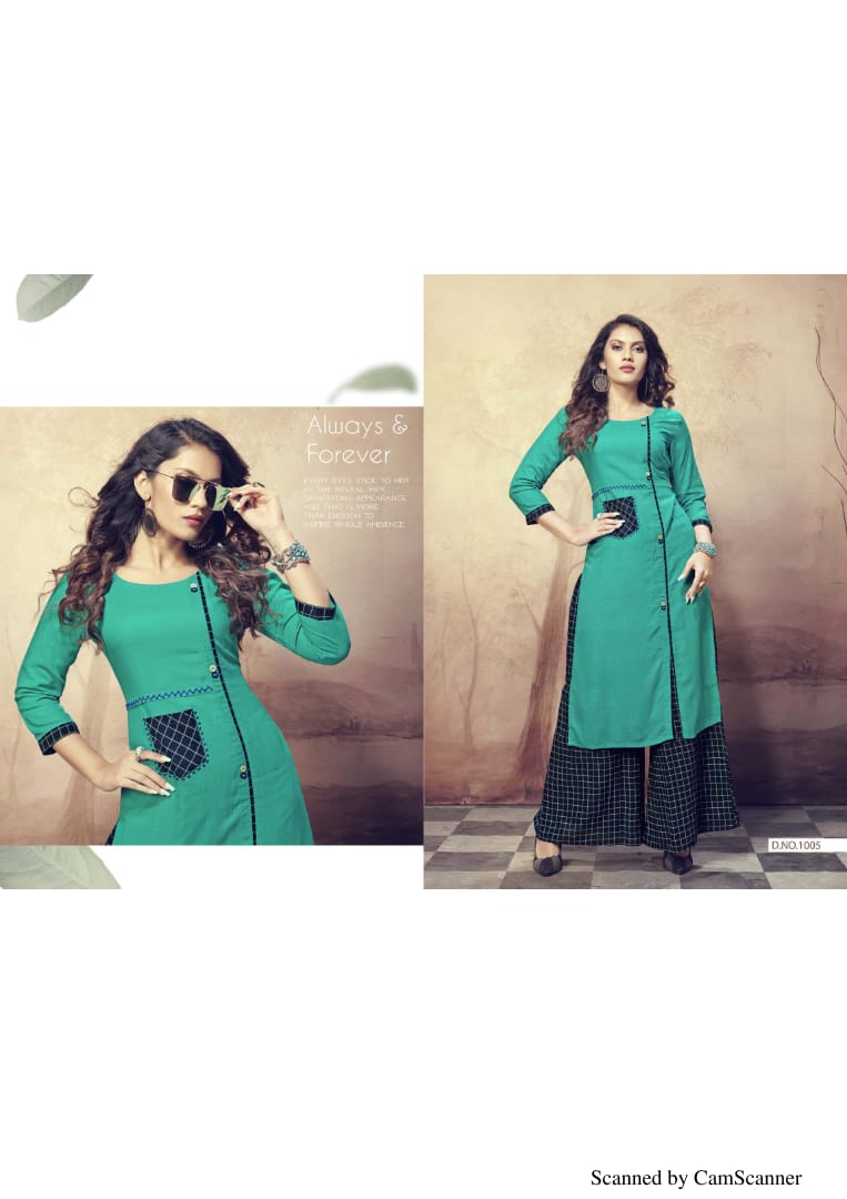 Himpriya fashions Launch CRETA casual wear kurti with plazzo concept