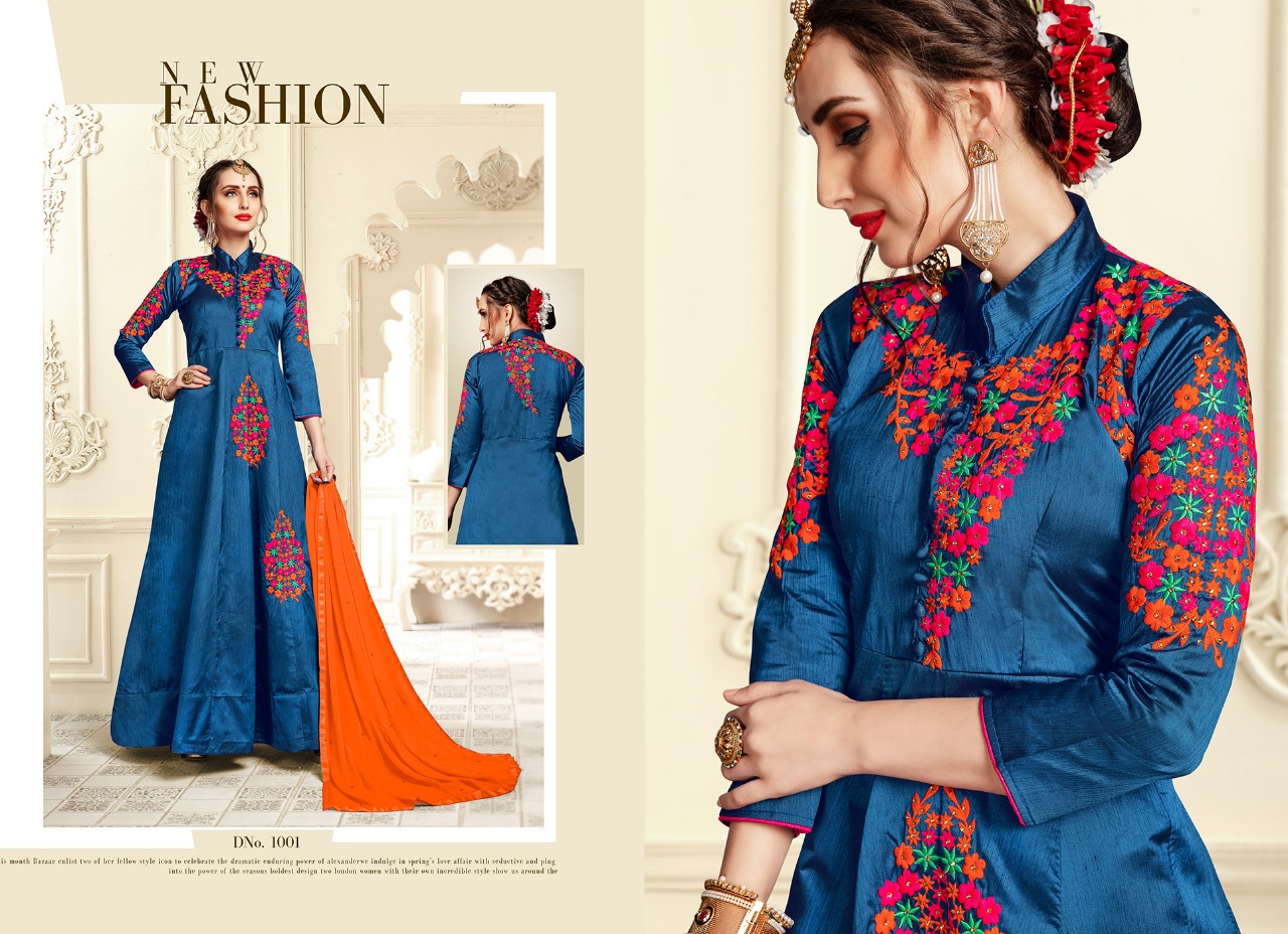 Ib nx trendz vol 2 long flair stylish fancy Gown collection