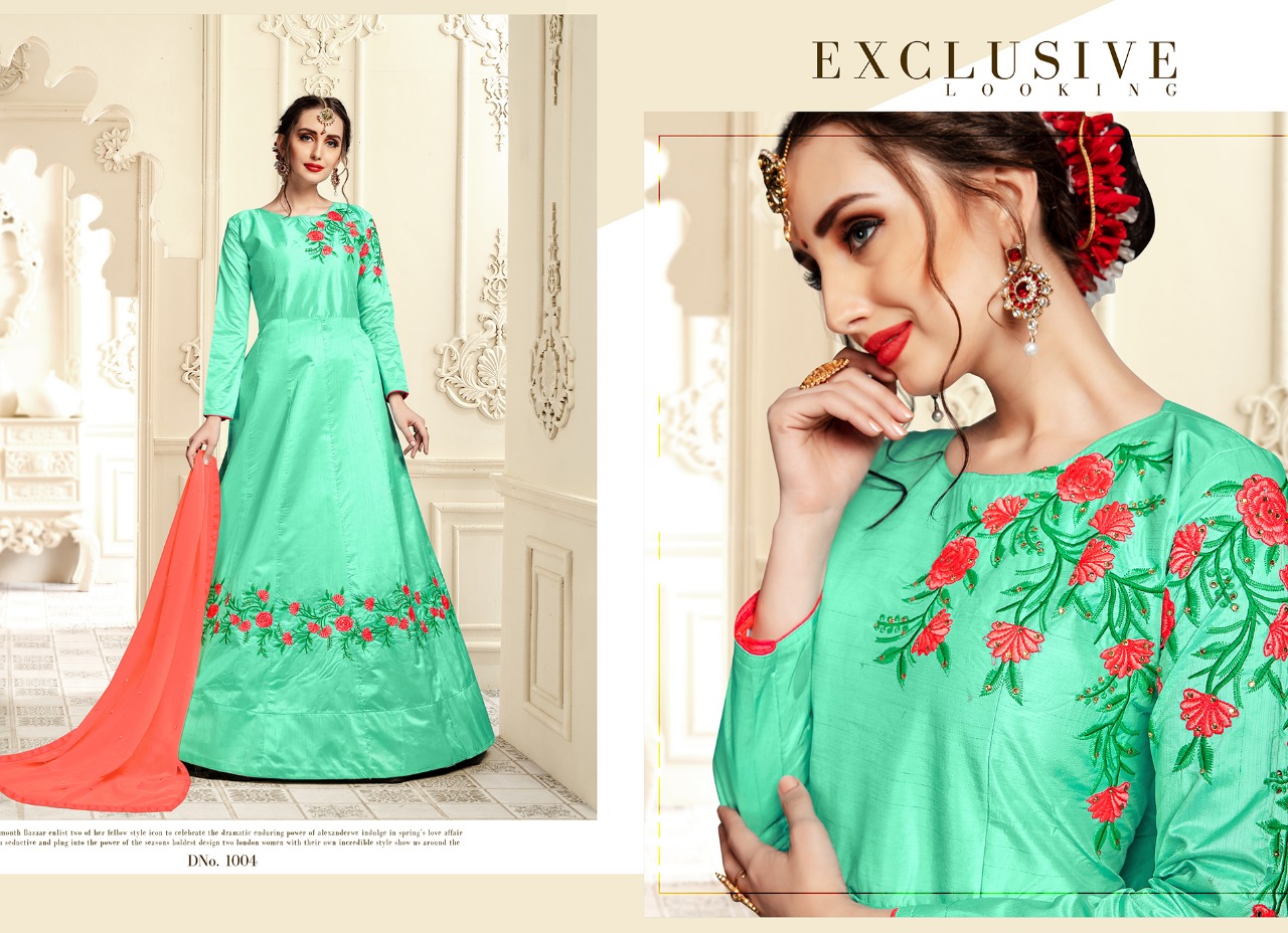 Ib nx trendz vol 2 long flair stylish fancy Gown collection